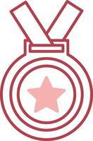 Medal Solid Two Color Icon vector