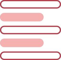 Horizontal Left Align Solid Two Color Icon vector