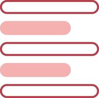 Horizontal Left Align Solid Two Color Icon vector