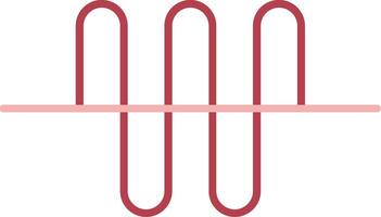 Audio Wave Solid Two Color Icon vector