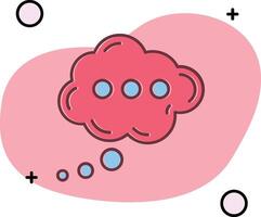 Cloud Slipped Icon vector