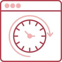 Routine Solid Two Color Icon vector
