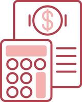 Budget Solid Two Color Icon vector