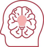 Brain Solid Two Color Icon vector