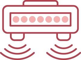 Motion Sensor Solid Two Color Icon vector
