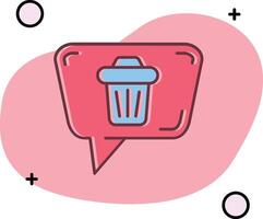 Delete message Slipped Icon vector