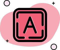 Letter a Slipped Icon vector