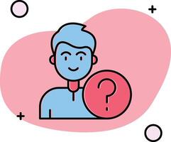 Question Slipped Icon vector