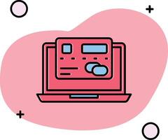 Laptop Slipped Icon vector