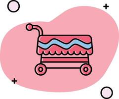 Cart Slipped Icon vector