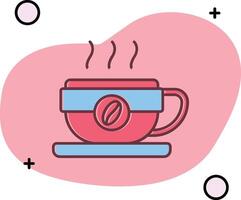 Coffee mug Slipped Icon vector