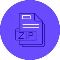 Zip Duo tune color circle Icon vector