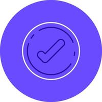 Accept Duo tune color circle Icon vector