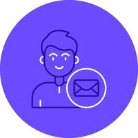 Email Duo tune color circle Icon vector