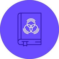 Book Duo tune color circle Icon vector