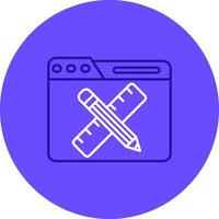Design Duo tune color circle Icon vector