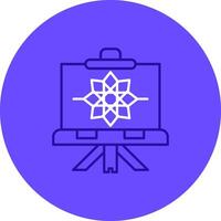 Abstract Duo tune color circle Icon vector