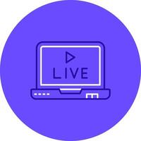 Live Duo tune color circle Icon vector