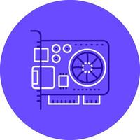 Card Duo tune color circle Icon vector