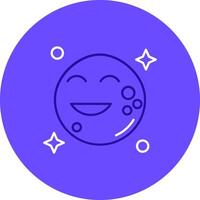 Luna dúo melodía color circulo icono vector