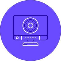 Settings Duo tune color circle Icon vector