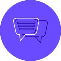 Message Duo tune color circle Icon vector