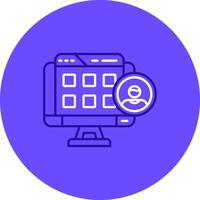 Portfolio Duo tune color circle Icon vector