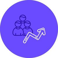Population Duo tune color circle Icon vector