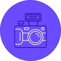 Camera Duo tune color circle Icon vector