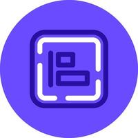 Right align Duo tune color circle Icon vector