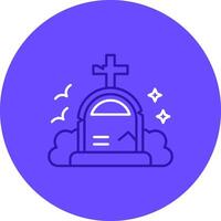 Grave Duo tune color circle Icon vector