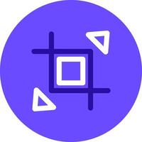 Expand crop resize Duo tune color circle Icon vector