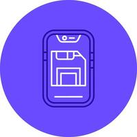 Save Duo tune color circle Icon vector