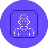 Portrait Duo tune color circle Icon vector