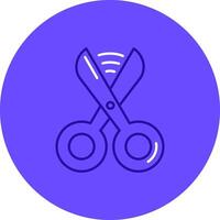Scissors Duo tune color circle Icon vector