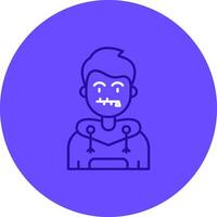 Zipped Duo tune color circle Icon vector