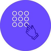 Password Lock Duo tune color circle Icon vector