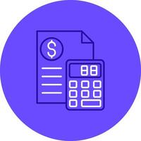 Calculator Duo tune color circle Icon vector