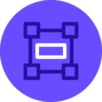 Rectangle frame Duo tune color circle Icon vector