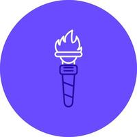 Torch Duo tune color circle Icon vector