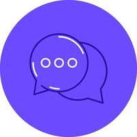 Speech bubbles Duo tune color circle Icon vector