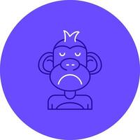 Sad Duo tune color circle Icon vector