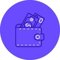 Wallet Duo tune color circle Icon vector