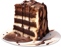 AI generated Chocolate marble cake. Close-up image of a Chocolate marble cake. png