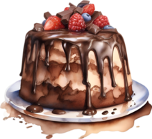 AI generated Chocolate marble cake. Close-up image of a Chocolate marble cake. png