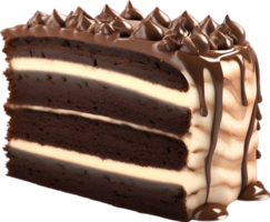 ai genererad choklad marmor kaka. närbild bild av en choklad marmor kaka. png