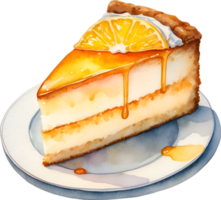 AI generated Orange cake. Close-up image of an orange cake. png