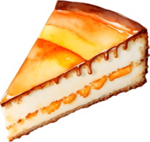 AI generated Orange cake. Close-up image of an orange cake. png