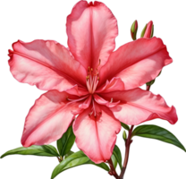 AI generated Watercolor painting of an Azalea flower. png