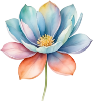 AI generated Watercolor painting of a cute pastel flower. png